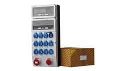 Rozdzielnica budowlana z licznikiem eXT-S/FI 32A 16A 12x230V Schuko Mennekes Doktorvolt 0762-66413