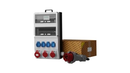 Rozdzielnica budowlana z licznikiem i kablem eXT-S/FI 32A 2x16A 4x230V SKH Schuko Mennekes Doktorvolt 2315-65992