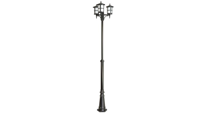 Oprawa parkowa, maszt Cordoba II OGMWN 3 TD, E27 3 x max 60W, kolor czarny, regulowana wysokość 180 - 280 cm, 0438621-50325