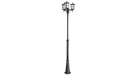 Oprawa parkowa, maszt Cordoba II OGMWN 3 TD, E27 3 x max 60W, kolor czarny, regulowana wysokość 180 - 280 cm, 0438621-50325