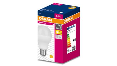 Żarówka LED VALUE CLASSIC A 150 E27 19W 2452lm 3000K 830 FR non-dim 4058075634237-47803