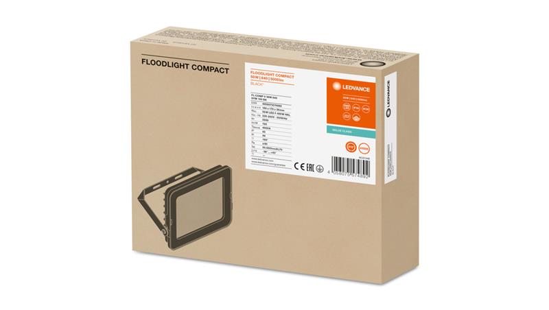 Projektor LED FLOOD COMPACT V 50W 5000lm 4000K IP65 SYM 100 czarny 3 LATA GWARANCJI 4058075574892-52227