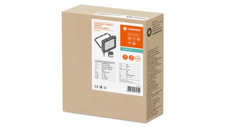 Projektor LED FLOOD COMPACT SENSOR V 50W 5000lm 4000K IP65 SYM 100 (z czujnikiem ruchu) czarny 3 LATA GWARANCJI 4058075575325-52