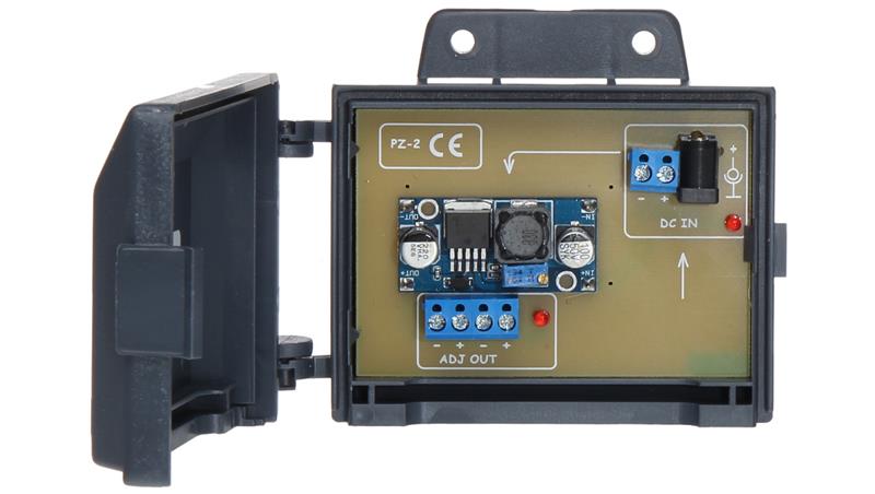 Moduł przetwornicy podwyższającej napięcie w obudowie bryzgoszczelnej 2-we (5-32VDC) / 2-wy (5-35VDC) max.2A 24W PZU-3509-W4-131