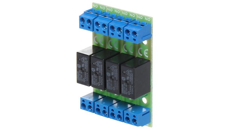 Moduł przekaźnikowy zwierny 4 wyjścia 10-16VDC 10A(max), 30VDC/50VAC (max) wyjście 4xNO PK4-12-ZN/S-10868