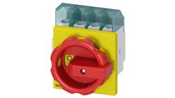 Rozłącznik główny/awaryjny 3P+N 25A 9.5kW AC23A 400V montaż tablicowy pokrętło żółto-czerwone 4 otwory 3LD2103-1TL53-13618