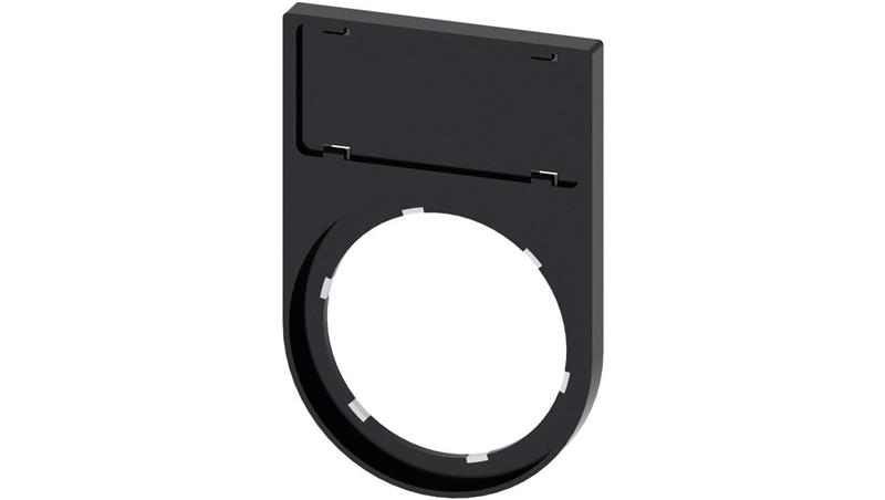 Ramka do etykiet zatrzaskiwanych 12,5x27mm czarna zaokrąglona otwór 22mm SIRIUS ACT 3SU1900-0AR10-0AA0-22069