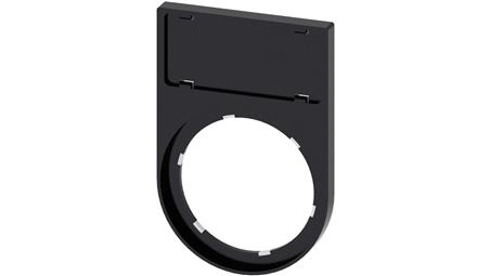 Ramka do etykiet zatrzaskiwanych 12,5x27mm czarna zaokrąglona otwór 22mm SIRIUS ACT 3SU1900-0AR10-0AA0-22069