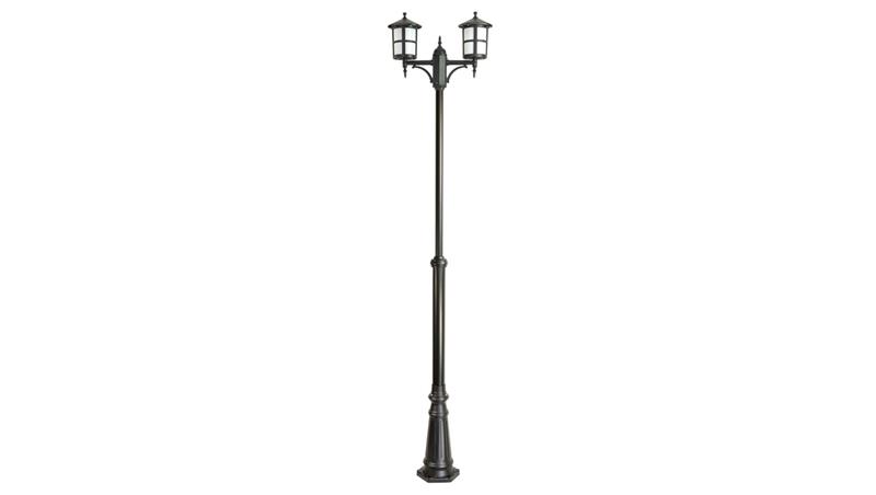 Oprawa parkowa, maszt Cordoba II OGMWN 2 TD, E27 2 x max 60W, kolor czarny, regulowana wysokość 180 - 280 cm, 0438621-50328