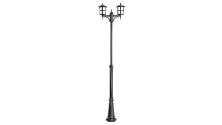 Oprawa parkowa, maszt Cordoba II OGMWN 2 TD, E27 2 x max 60W, kolor czarny, regulowana wysokość 180 - 280 cm, 0438621-50328