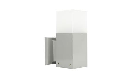 Kinkiet zewnętrzny Cube CB-K AL, E27 max 20W, kolor srebrny, 0438621-51556
