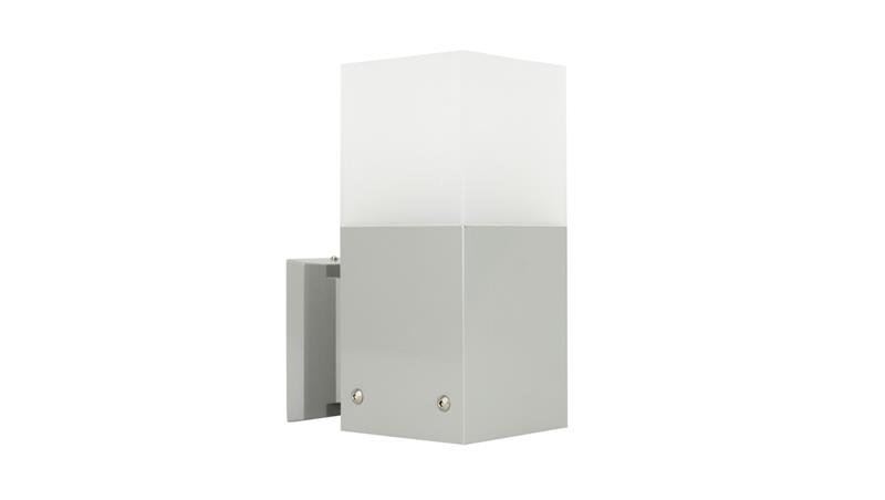 Kinkiet zewnętrzny Cube Max CB-MAX K AL, E27 max 20W, kolor srebrny, 0438621-51549