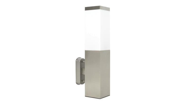 Kinkiet zewnętrzny Inox Kwadratowa SS802-A, E27 max 40W, kolor srebrny 0438621-51606