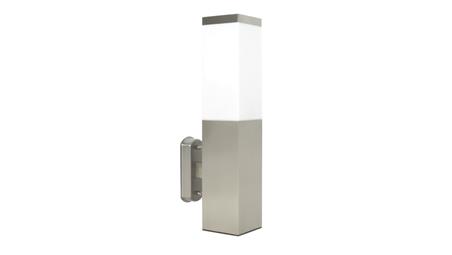Kinkiet zewnętrzny Inox Kwadratowa SS802-A, E27 max 40W, kolor srebrny 0438621-51606