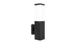 Kinkiet zewnętrzny Inox Kwadratowa SS802-A BL, E27 max 40W, kolor czarny 0438621-51570