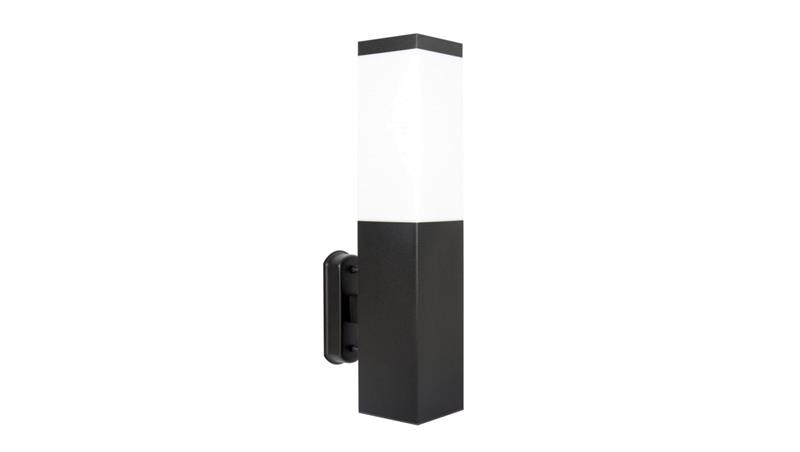 Kinkiet zewnętrzny Inox Kwadratowa SS802-A BL, E27 max 40W, kolor czarny 0438621-51570