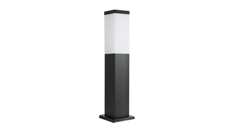 Oprawa oświetleniowa zewnętrzna, stojąca Inox Kwadratowa SS802-450 BL, E27 max 40W, kolor czarny, 0438621-51387 Oprawa oświetleniowa zewnętrzna, stojąca Inox Kwadratowa SS802-450 BL, E27 max 40W, kolor czarny, 0438621-51387