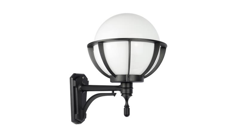 Kinkiet zewnętrzny Kule z koszykiem 250 K 3012/1/KPO 250 U OP, E27 max 60W, kolor czarny, klosz biały 0438621-51616 Kinkiet zewnętrzny Kule z koszykiem 250 K 3012/1/KPO 250 U OP, E27 max 60W, kolor czarny, klosz biały 0438621-51616