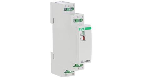 Przekaźnik bistabilny grupowy z pamięcią, na szynę DIN, 24V BIS-412M-24V-25414