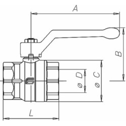 Zawór kulowy 1/2" WZ 25 Bar