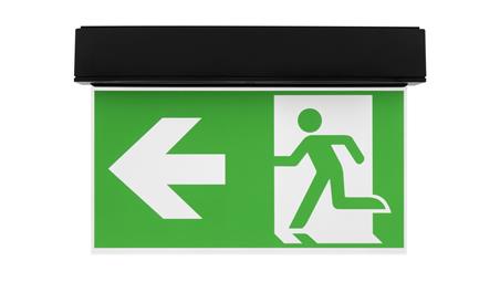 Oprawa ewakuacyjna natynkowa SUPREMA LED D-std SA 3H AT IP54 NT BLK / INLEWA 93994-57105