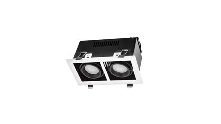 Modern Day Mini GU10 x2 250V IP20 112x197x115mm biały, środek czarny-56281