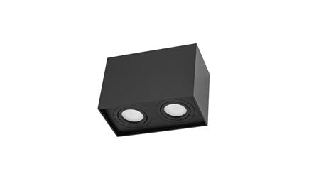 Chloe Duo GU10x2 natynkowa 250V IP20 97x185x125mm czarny prostokątna ruchoma-56296