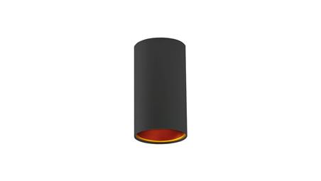 Chloe GU10 natynkowa 250V IP20 70x128mm czarny złoty, tuba nieruchoma-56292