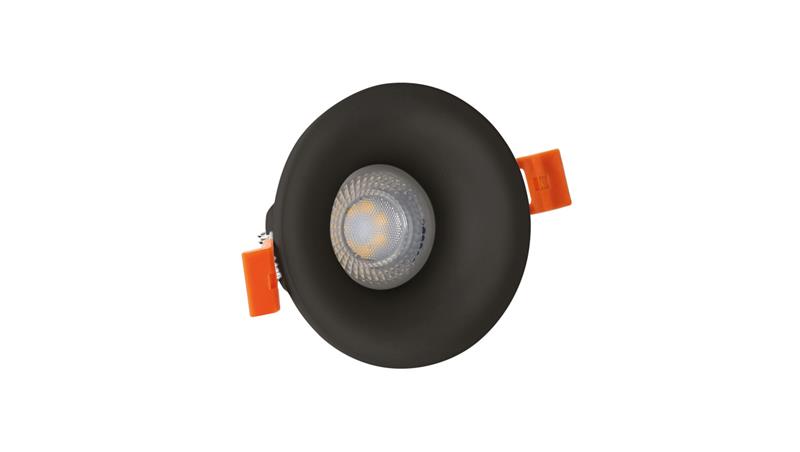 Fiale V GU10 oczko 250V IP20 fi85x35mm czarny okrągła-56295