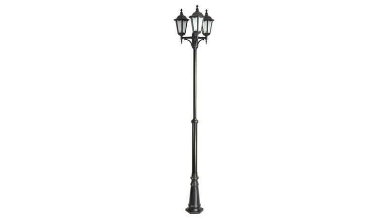 ?Oprawa oświetleniowa parkowa, uliczna Retro Classic OGMWN 3, E27 max 3 x 60W, kolor czarny 0438621-50342