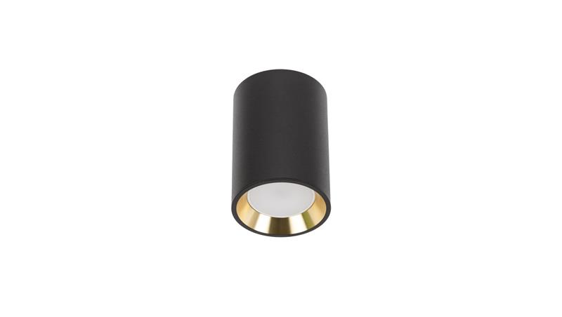 Chloe GU10 Mini natynkowa 250V IP20 70x100mm czarny, środek złoty, okrągła-56286