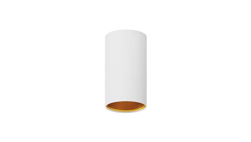 Chloe GU10 natynkowa 250V IP20 70x128mm biały, złoty tuba nieruchoma-56290
