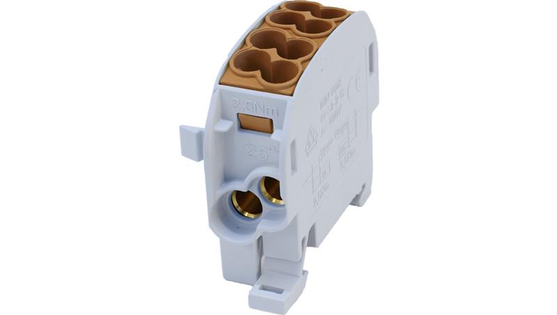 Blok rozdzielczy - odgałęźny Cu SCB 25 (80110) SIMBLOCK brązowy 81503015-64186