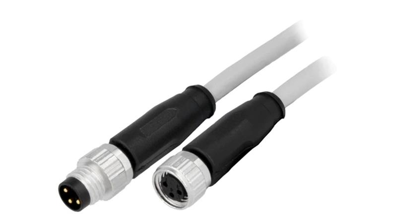 Złącze M8 męsko-żeńskie proste 1m 3pin 21348081380010-33047 Złącze M8 męsko-żeńskie proste 1m 3pin 21348081380010-33047