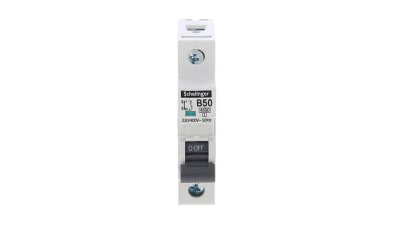 Wyłącznik nadprądowy 4,5KA 1P B 50A Schelinger A02-G7-1P-B50-17980