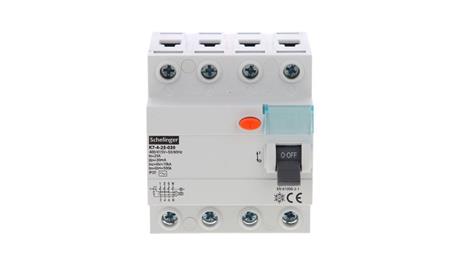 WYŁĄCZNIK RÓŻNICOWOPRĄDOWY AC 4P 25A 30mA SCHELINGER A03-K7-4-25-030-20714