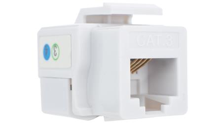 Moduł keystone telefoniczny kat.3 RJ11 6P4C biały Alantec-35241