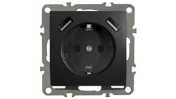 QUADRA GNIAZDO SCHUKO PODTYNKOWE 2X USB 230V 2.1A-45161