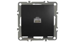 QUADRA GNIAZDO KOMPUTEROWE INTERNETOWE RJ45 LAN CZARNE-34246