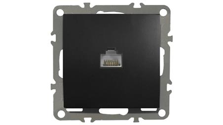 QUADRA GNIAZDO KOMPUTEROWE INTERNETOWE RJ45 LAN CZARNE-34246