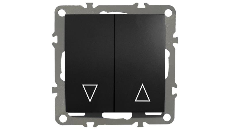 QUADRA WŁĄCZNIK ŻALUZJOWY ROLETOWY CZARNY-32701