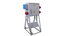 Rozdzielnica budowlana ERB63AC1L na stojaku, IP54, gniazda: 3x CEE 32A, 6x GS 230V, licznik energii-66469