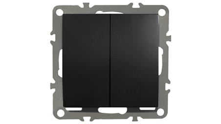 QUADRA WŁĄCZNIK ŚWIATŁA PODWÓJNY CZARNY-31468