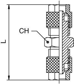 Złączka skręcana przelotowa do węża 6/4