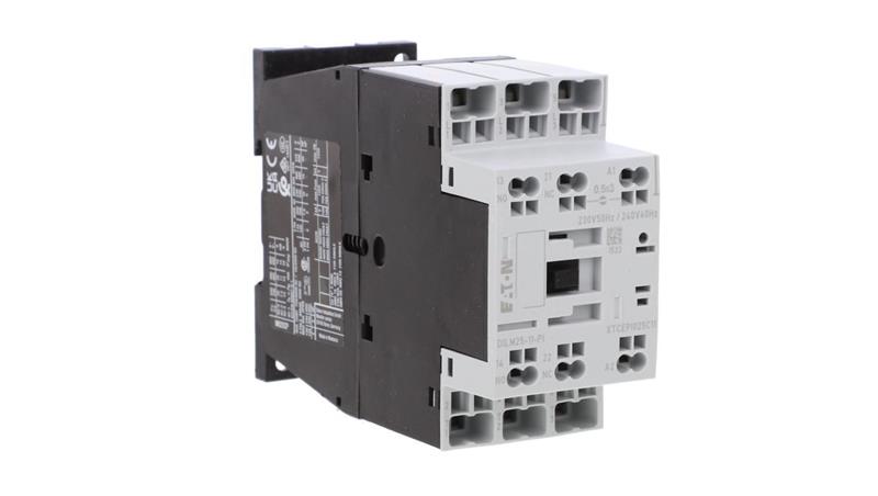 Stycznik mocy DILM25-11(230V50HZ,240V60HZ)-PI 3P 380 V 400 V 11 kW 1Z+1R 230 V AC Push-In 199284-12723