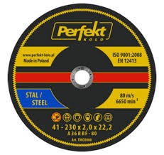 Tarcza do cięcia metalu 230x2,0x22,2 TYP 41 Perfekt Koło