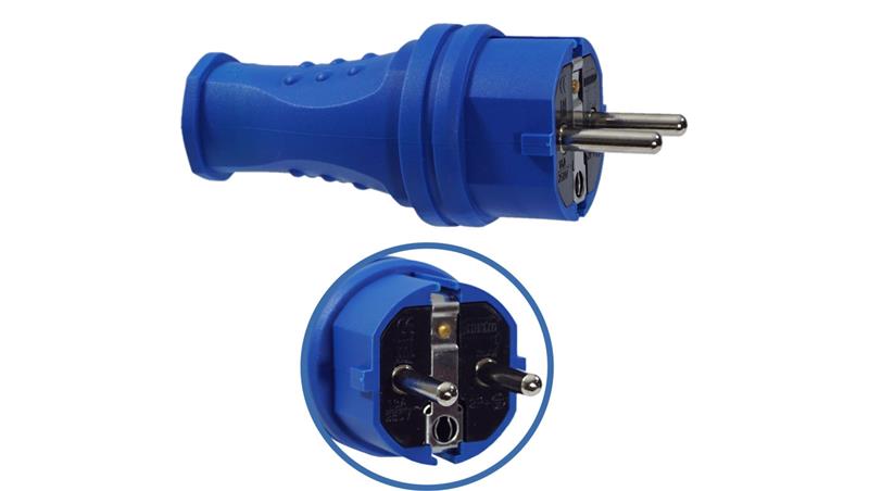 WTYCZKA GUMOWA NIEBIESKA 16A 230V IP44 HERMETYCZNA NA KABEL-29350 WTYCZKA GUMOWA NIEBIESKA 16A 230V IP44 HERMETYCZNA NA KABEL-29350