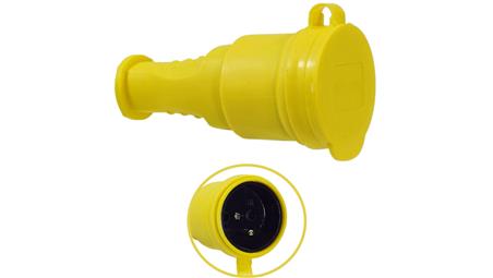 GNIAZDO GUMOWE ŻÓŁTE 16A 230V IP44 HERMETYCZNE-29371