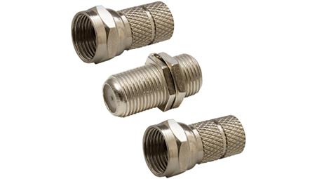 Przejście Łącznik antenowy F (gniazdo / gniazdo) + 2x Wtyk F nakręcany 7,0mm-33827