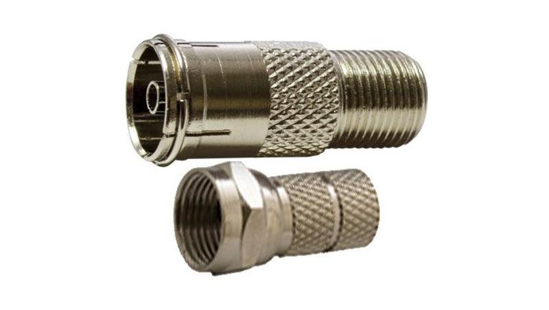 Przejście Adapter antenowy F (gniazdo) / IEC TV (gniazdo) + Wtyk F nakręcany 7,0mm-33826